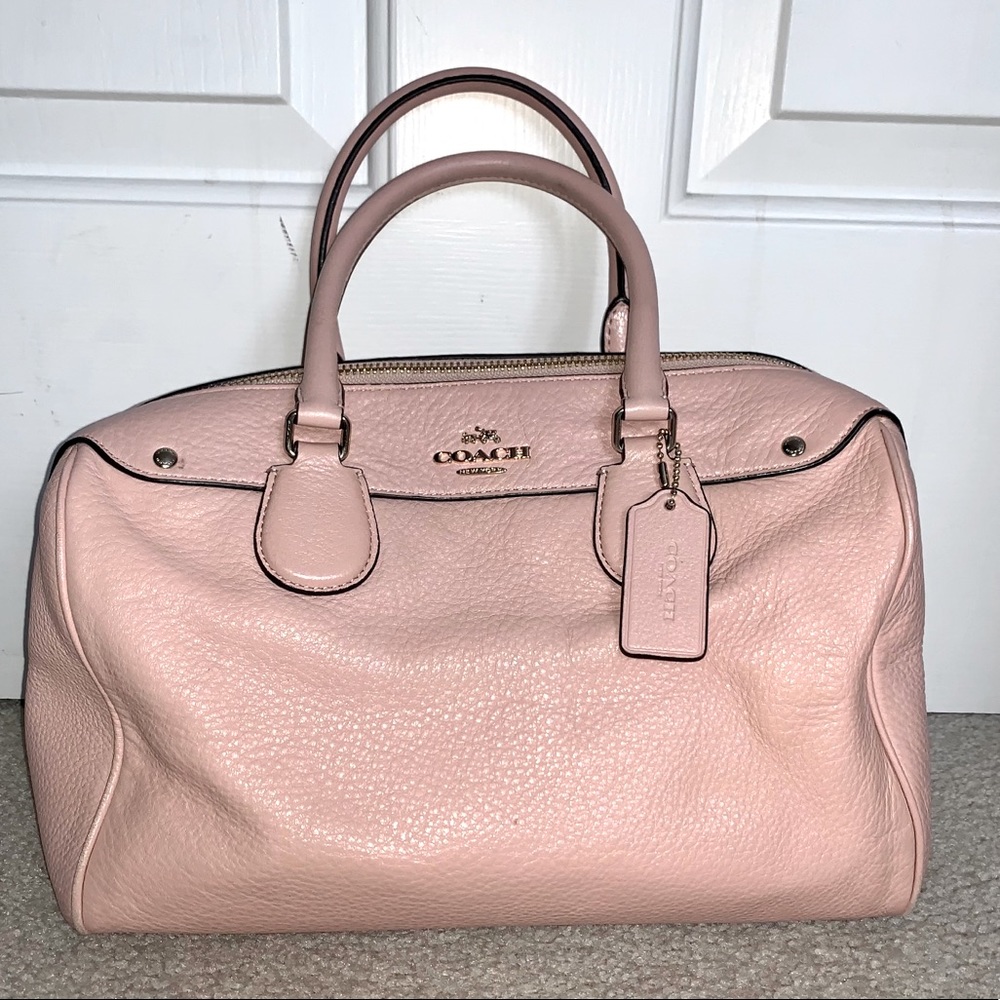 Coach Pebbled Bennett Satchel Blush Handbag